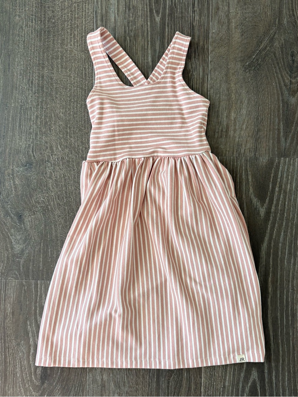 Little Road Co. Carolina Stripe Cross Back Dress - Size 5 NEW!